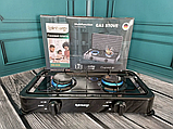 Настільна газова плита Rainberg RB-2229, плита на 2 конфорки, фото 2