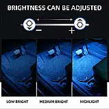 Автомобільна RGB-підсвітка салону з підтримкою програми 4 шт USB, фото 6