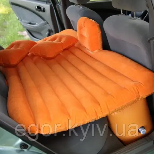 Автомобільний матрац автоматрас на заднє сидіння Жовтогарячий Needful, фото 1