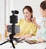 Набір блогера 4в1 AY-49 Тринога для телефона з мікрофоном і спалахом Штатив трипод для селфі та відео, фото 7