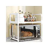 Полиця-стелаж для кухонного начиння з гачками YH-6616-2 Універсальна полиця для кухні 48х26х49 см, фото 2