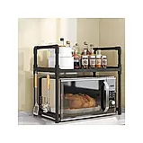 Полиця-стелаж для кухонного начиння з гачками YH-6616-2 Універсальна полиця для кухні 48х26х49 см, фото 3