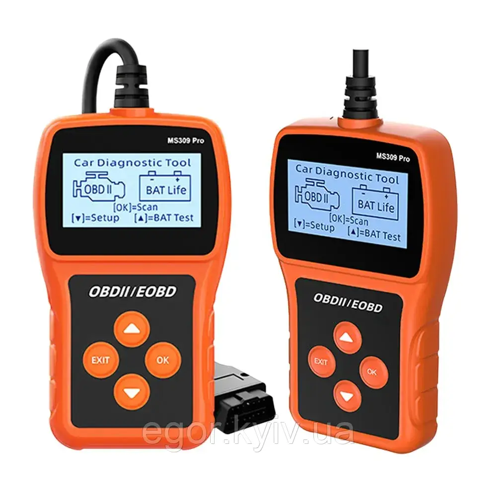 Сканер MS309PRO OBD2, діагностичний інструмент, тестер акумулятора, зчитувач кодів несправностей, фото 1