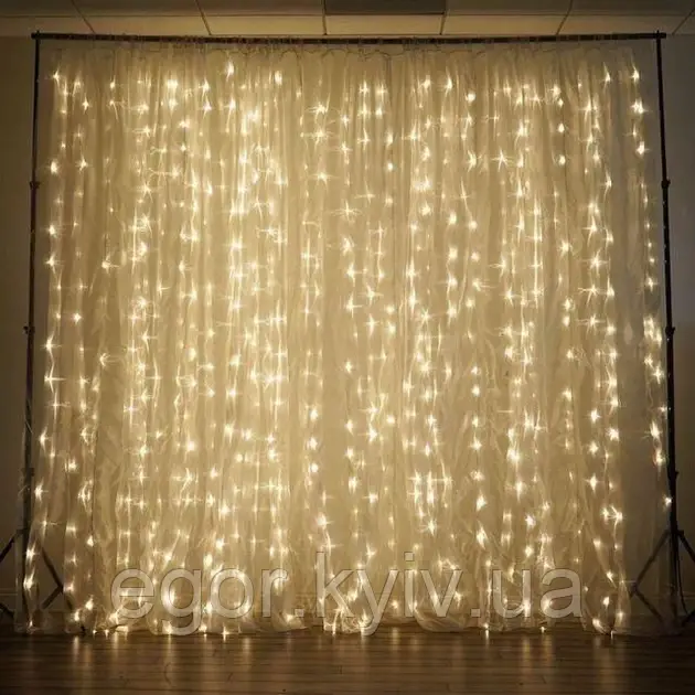 Гірлянда UKC RD-083 водоспад 240LED 2x2м Колір ламп-Теплий, фото 1