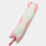 Іграшка плюшева Кіт Батон 50 см, Рожевий/Місяча плюшева іграшка подушка кошеня, фото 3