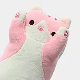 Іграшка плюшева Кіт Батон 50 см, Рожевий/Місяча плюшева іграшка подушка кошеня, фото 8