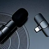Портативний бездротовий петличний мікрофон AND-1 Type-C, Black, фото 4