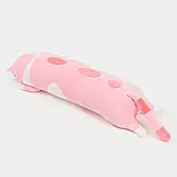 М'яка дитяча іграшка Кіт Батон 70 см, Рожевий/Плюшева іграшка подушка довгий кошеня, фото 3