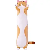 Іграшка дитяча Кот Батон 70 см Коричневий/Плюшева іграшка подушка довгий кошеня, фото 4