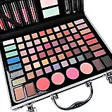 Повний набір косметики в кейсі, 30х21х6,5 см, Рожевий. Б'юті-кейс із косметикою/Ксметичний набір, фото 5