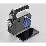 Ручний акумуляторний Ліхтарик із сонячною панеллю TORCH KJ-208T, фото 2
