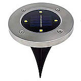 Вуличний світильник на сонячній батареї Solar Disk 8led-dm8 — садовий ліхтар, фото 6