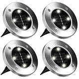 Вуличний світильник на сонячній батареї Solar Disk 8led-dm8 — садовий ліхтар, фото 7