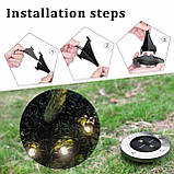 Вуличний світильник на сонячній батареї Solar Disk 8led-dm8 — садовий ліхтар, фото 9