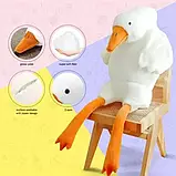 Велика плюшева м'яка іграшка Гусак-обнімуся 150 см Білий Гусак Мега Гусак Величезний гусак, фото 3