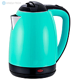 Електричний чайник Rainberg RB-901 2 л. Червоний, Зелений, Блакитний, Білий, фото 3
