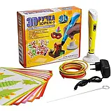 3d-ручка для дитячої творчості 3Dpen З Lcd Екраном Повний Набір Пластик Жовтий, фото 2