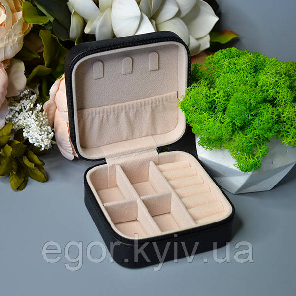 Квадратна скринька для прикрас Колір: Чорний, фото 1