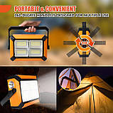 Ліхтар прожектор акумуляторний світлодіодний 30 W із сонячною батареєю і функцією Power Bank UKC 881, фото 5