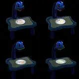 Дитячий столик проєктор для малювання Projector Painting набір із проєктором, 24 слайди, фломастери Синій, фото 2