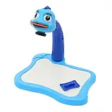 Дитячий столик проєктор для малювання Projector Painting набір із проєктором, 24 слайди, фломастери Синій, фото 7