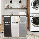 Кошики та мішки для білизни для брудних речей еліф, Сітка кошика для білизни чорне біле кольорове, фото 5