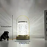 Портативна металева настільна LED-лампа D15 Акумуляторна лампа із сенсорним керуванням, фото 4