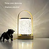 Портативна металева настільна LED-лампа D15 Акумуляторна лампа із сенсорним керуванням, фото 7