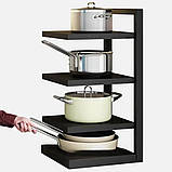 Кухонна полиця для зберігання каструль, 3 рівні Kitchen shelf for storing pots/Полиця на кухню для посуду, фото 3