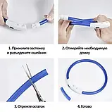 Світлодіодний вологостійкий нашийник для собак USB Размер М -  40 см, фото 3