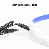 Світлодіодний вологостійкий нашийник для собак USB Размер М -  40 см, фото 4