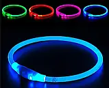 Світлодіодний вологостійкий нашийник для собак USB Размер М -  40 см, фото 7