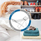 Електрична складана сушарка для білизни Rainberg з підігрівом і кришкою, енергоефективна 18-канальна, фото 2