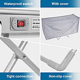 Електрична складана сушарка для білизни Rainberg з підігрівом і кришкою, енергоефективна 18-канальна, фото 8