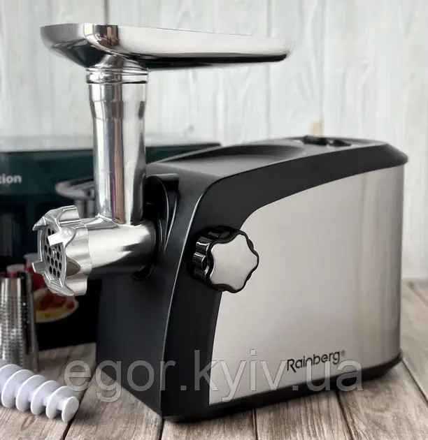 Професійна електрична м'ясорубка Rainberg RB-673A 3800 W електром'ясорубка із соковичавницею, фото 1