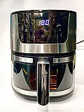 Rainberg RB-2268.Мощева фритюрниця без олії 8 л. Сенсорна аерофритюрниця Аерогриль мультипіч для дому 4200, фото 2