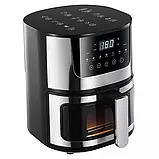 Rainberg RB-2268.Мощева фритюрниця без олії 8 л. Сенсорна аерофритюрниця Аерогриль мультипіч для дому 4200, фото 3