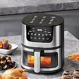 Rainberg RB-2268.Мощева фритюрниця без олії 8 л. Сенсорна аерофритюрниця Аерогриль мультипіч для дому 4200, фото 8
