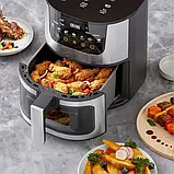 Rainberg RB-2268.Мощева фритюрниця без олії 8 л. Сенсорна аерофритюрниця Аерогриль мультипіч для дому 4200, фото 9