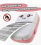 Портативний Рожевий міні принтер 1 рулон Mini Printer термопринтер кишеньковий дитячий принтер термо принтер, фото 2
