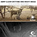 Нагрудна боді-камера Фотолівичка PR700PRO мисливська камера P66 12mp з екраном і нічним баченням, фото 6