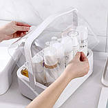 Органайзер для косметики 2 секции (розовий) YM206 Single Drawer | Косметический органайзер, фото 6