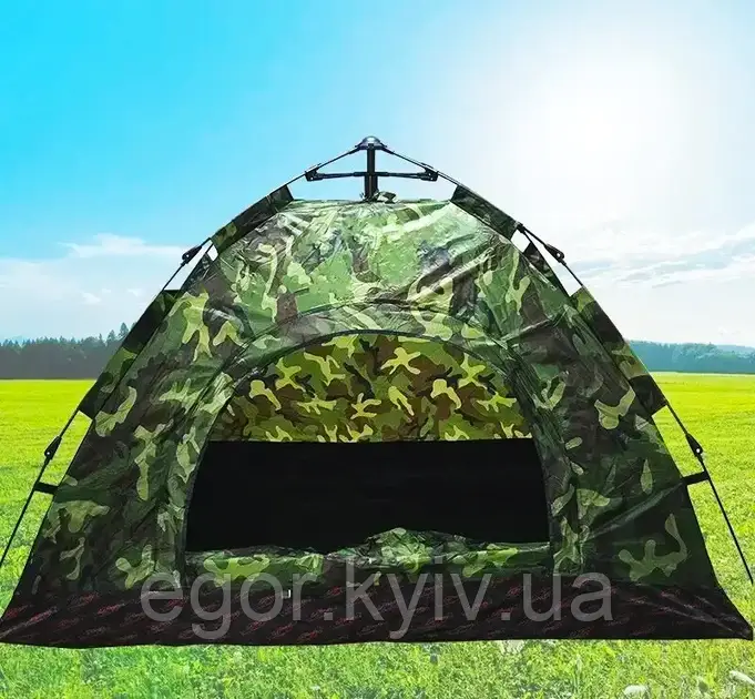 Намет автоматичний 4-місний Розмір 2х2 Камуфляж метра саморозкладний намет, фото 1