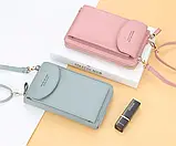 Гаманець ZL8591 ГОЛУБИЙ Wallerry ⁇ Жіночий клатч з екошкіри, фото 2