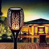 Водонепроникний ліхтар 80 см з ефектом полум'я Solar flame led light sensor activated, фото 5