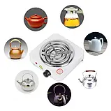 Плита настільна спіральна однокамфорна електрична JX-1010B 1000w, фото 2