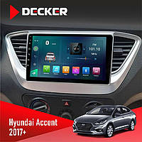 Штатна магнітола Hyundai Accent 2017+ Decker D9-003 6x128, DSP, 4G, 2k