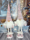 Новорічний ельф гном 75-80 см на довгих ніжках, декоративний різдвяний скандинавський гном, фото 3