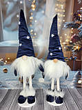 Новорічний ельф гном 75-80 см на довгих ніжках, декоративний різдвяний скандинавський гном, фото 6