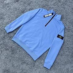 Stone Island 1/3 Zip Sweatshirt блакитний